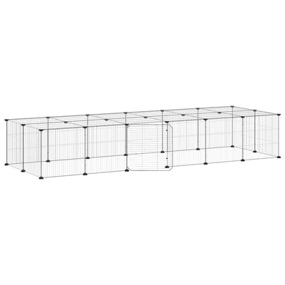 Vidaxl Haustiere Käfig mit Tür 28 Paneele 35x35 cm Stahl schwarz