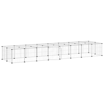 Vidaxl Haustiere Käfig mit Tür 36 Paneele 35x35 cm Stahl schwarz