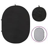 VIDAXL-Hintergrund-Bildschirm Studio 2-in-1 Oval 200x150 cm Schwarz - afbeelding 1