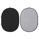 VIDAXL-Hintergrund-Bildschirm Studio 2-in-1 Oval 200x150 cm Schwarz - afbeelding 2