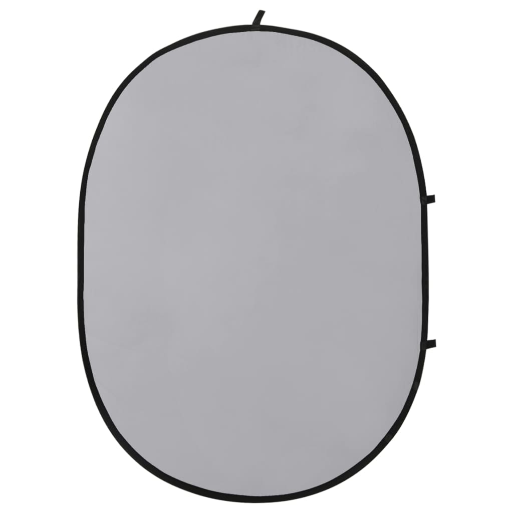 VIDAXL-Hintergrund-Bildschirm Studio 2-in-1 Oval 200x150 cm Schwarz