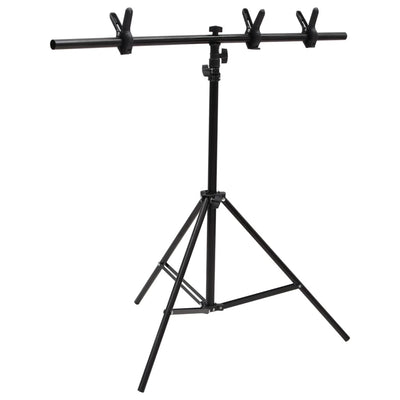 VIDAXL-Hintergrund Standard T-förmiger 91x60x (70-200) cm schwarz
