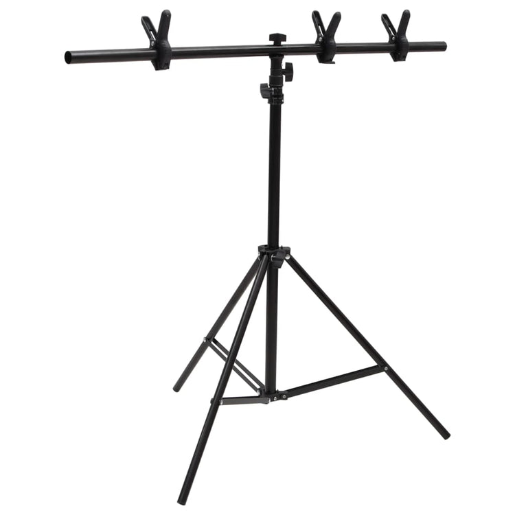 VIDAXL-Hintergrund Standard T-förmiger 91x60x (70-200) cm schwarz