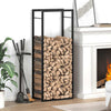 VIDAXL -Kamin 50x28x132 cm Stahlmattschwarz