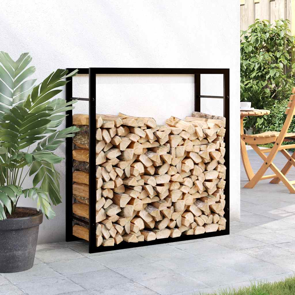 VIDAXL -Kamin 80x28x86 cm Stahl Mattzwart