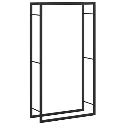 Vidaxl Kamin 80x28x154 cm Stahlmattschwarz