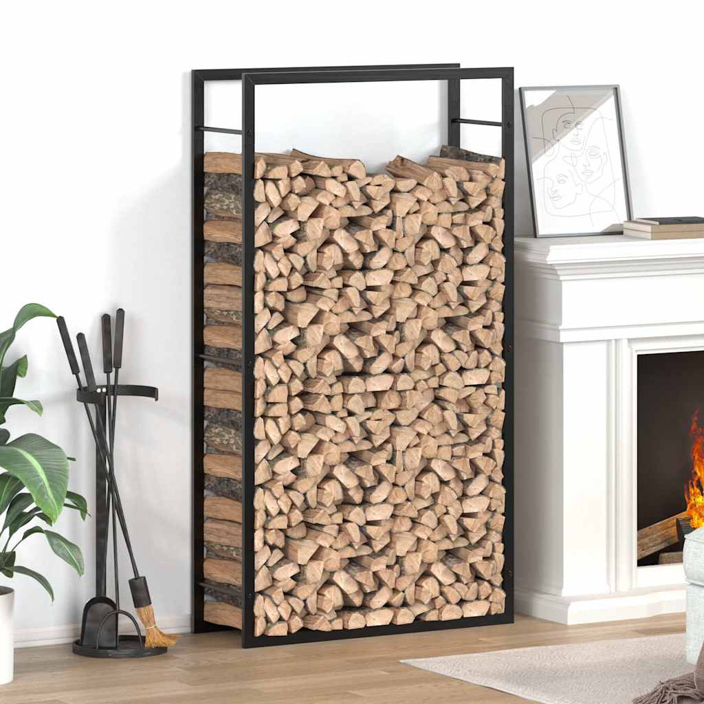 Vidaxl Kamin 80x28x154 cm Stahlmattschwarz