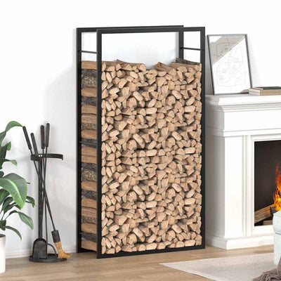 Vidaxl Kamin 80x28x154 cm Stahlmattschwarz