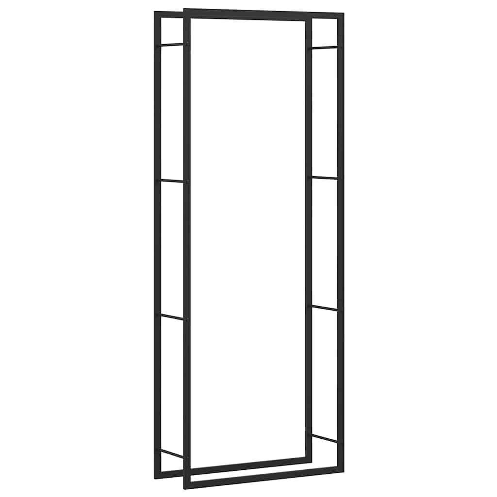 Vidaxl Kamin 80x28x222 cm Stahlmattschwarz