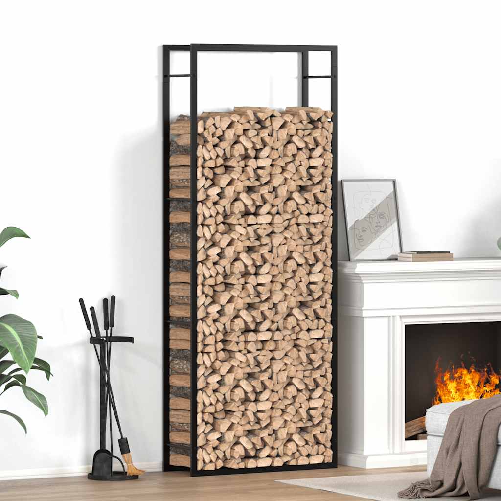 Vidaxl Kamin 80x28x222 cm Stahlmattschwarz