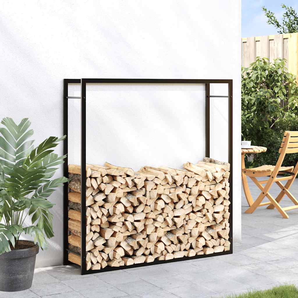 Vidaxl Kamin 110x28x116 cm Stahlmattschwarz