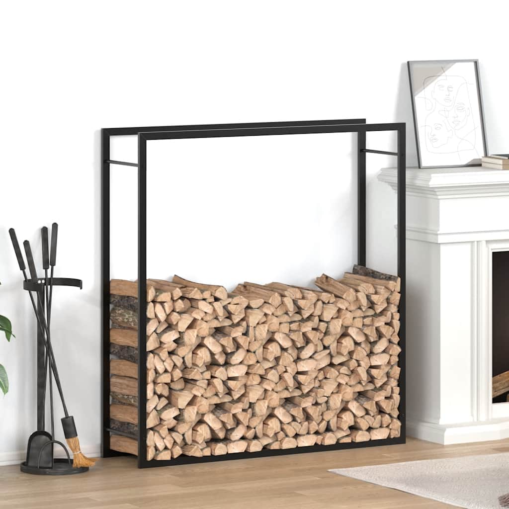 Vidaxl Kamin 110x28x116 cm Stahlmattschwarz