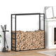 Vidaxl Kamin 110x28x116 cm Stahlmattschwarz