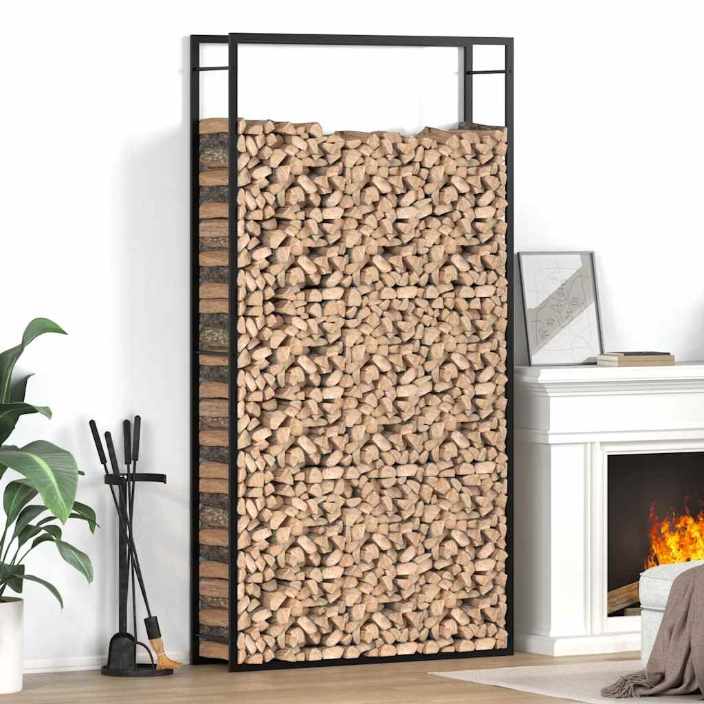 VIDAXL -Kamin 110x28x214 cm Stahlmattschwarz