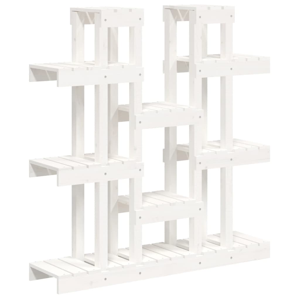 Vidaxx Pflanzenständer weiß 104,5x25x109,5 cm massives Kiefernholz