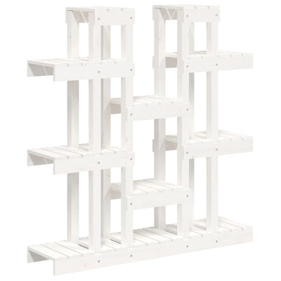 Vidaxx Pflanzenständer weiß 104,5x25x109,5 cm massives Kiefernholz