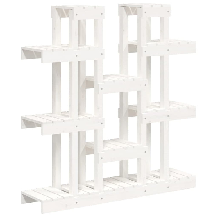 Vidaxx Pflanzenständer weiß 104,5x25x109,5 cm massives Kiefernholz