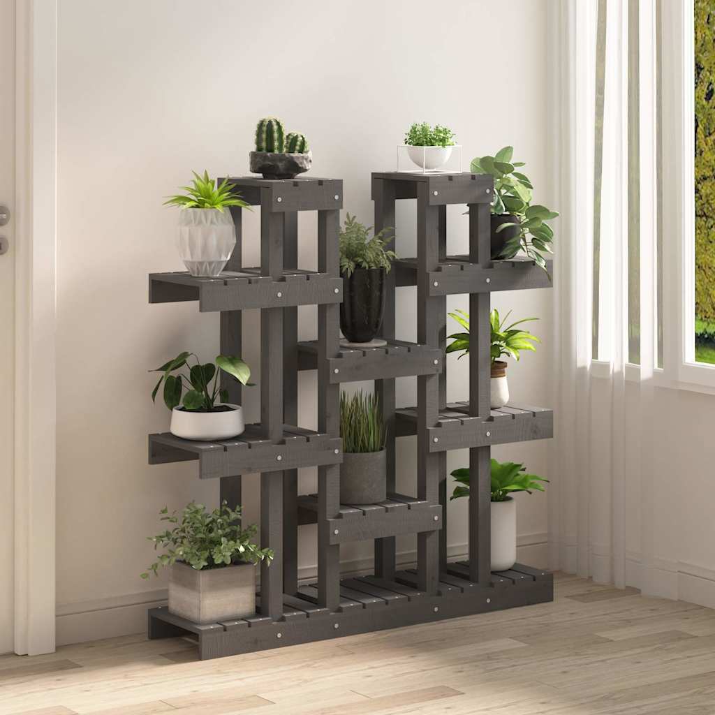 VIDAXL PLANT STANDEL GRAU 104,5 x 25 x 109,5 cm Festkiefer