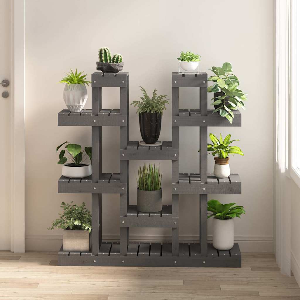 VIDAXL PLANT STANDEL GRAU 104,5 x 25 x 109,5 cm Festkiefer