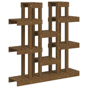 VIDAXL -Pflanzenstandard 104,5 x 25 x 109,5 cm Kiefernholzholz Honigbraun - afbeelding 2