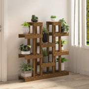 VIDAXL -Pflanzenstandard 104,5 x 25 x 109,5 cm Kiefernholzholz Honigbraun - afbeelding 3