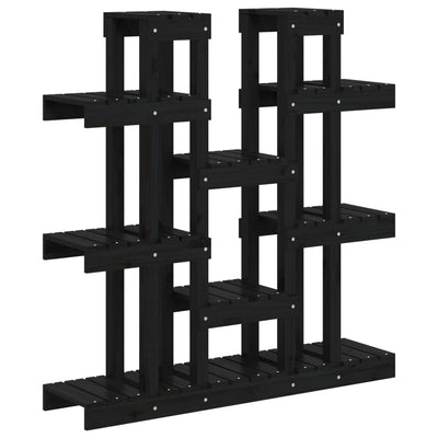 VIDAXL -Pflanzenstandard 104,5 x 25 x 109,5 cm Festkiefer Holz schwarz