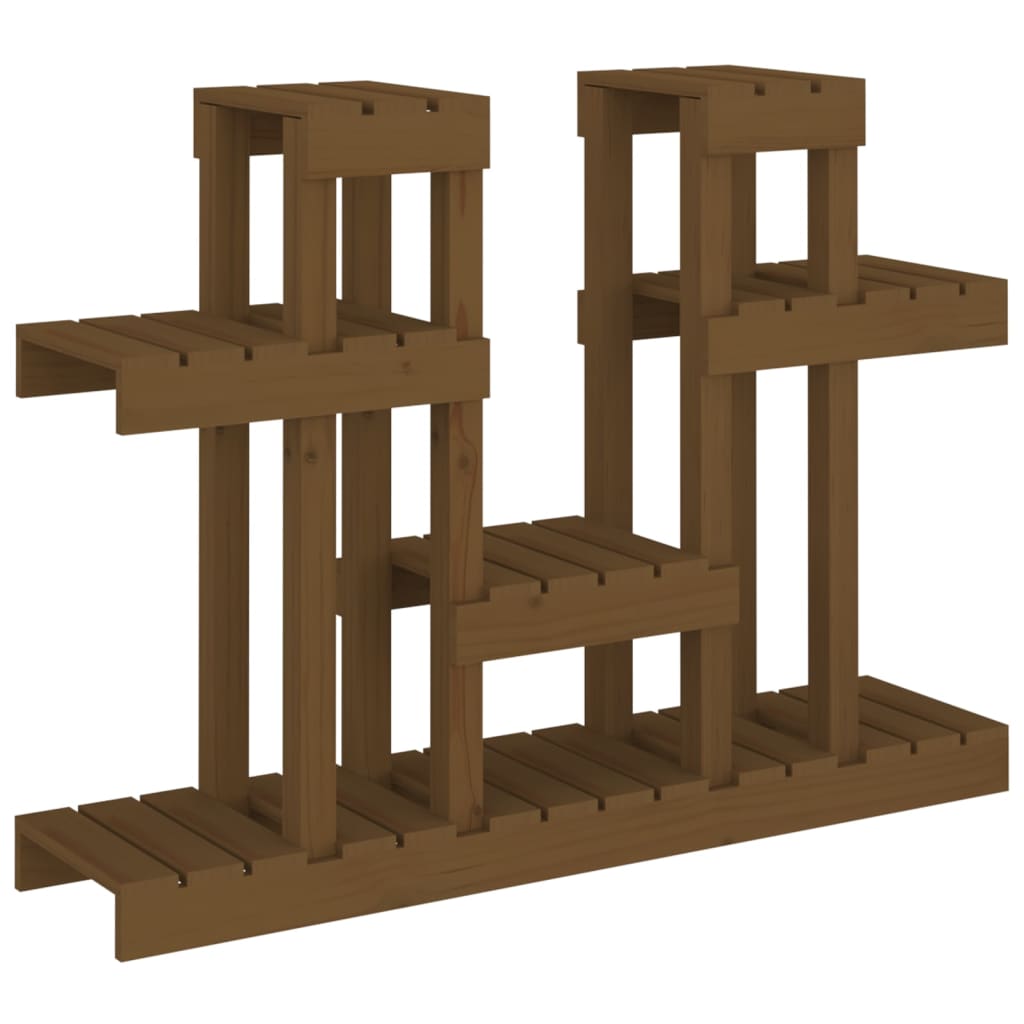 VIDAXL -Pflanzenstandard 104,5x25x77,5 cm Festkiefer Honigbraun