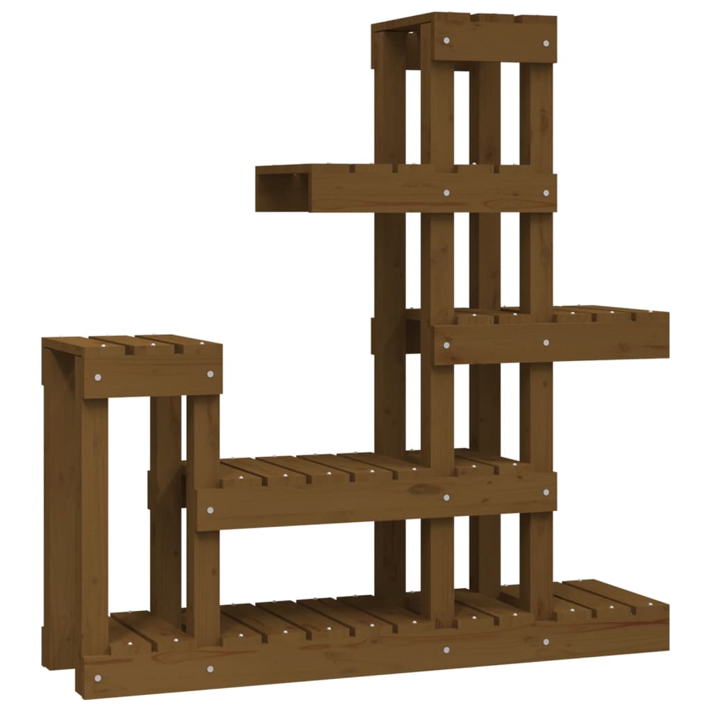VIDAXL PLANT STANDARD 92X25X97 CM Festkiefer Honigbraun