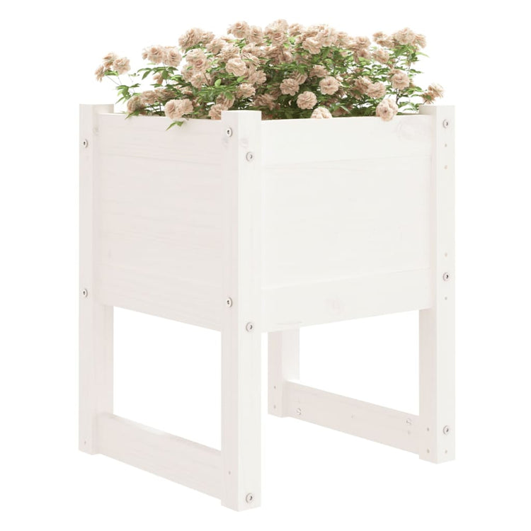 Vidaxl -Pflanzer Big 40x40x52,5 cm Festkiefer weiß