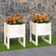 VIDAXL -Pflanzer 2 ST 40x40x52,5 cm Festkiefer weiß