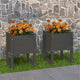 VIDAXL -Pflanzer 2 ST 40x40x52,5 cm Festkieferngrau grau grau