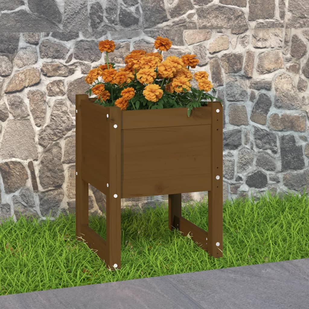 VIDAXL -Planungsbox 40x40x52,5 cm Festkiefer Honigbraun