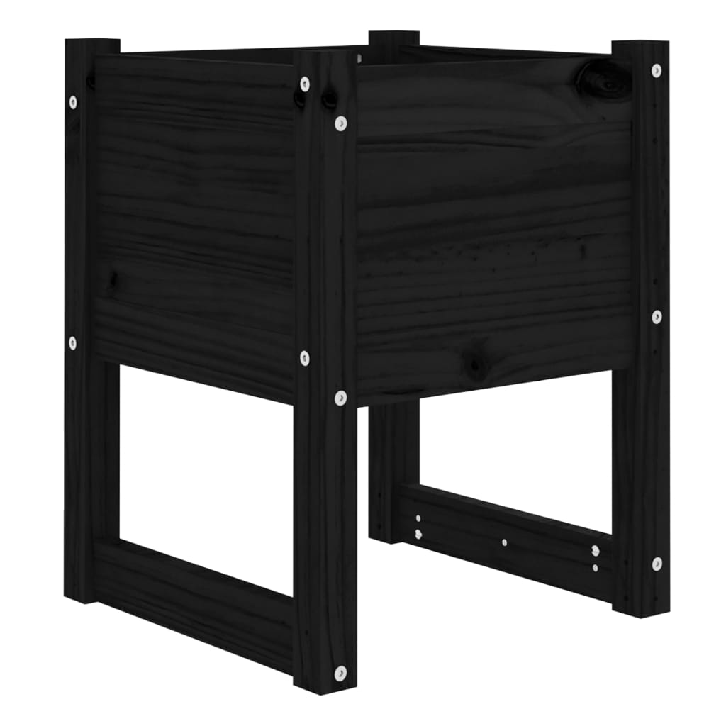 Vidaxl -Pflanzer Big 40x40x52,5 cm Festkiefer schwarz