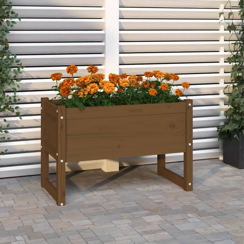 VIDAXL -Planungsbox 78x40x52 cm Festkiefer Honigbraun