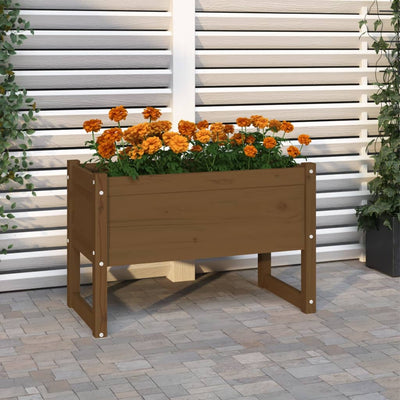 VIDAXL -Planungsbox 78x40x52 cm Festkiefer Honigbraun