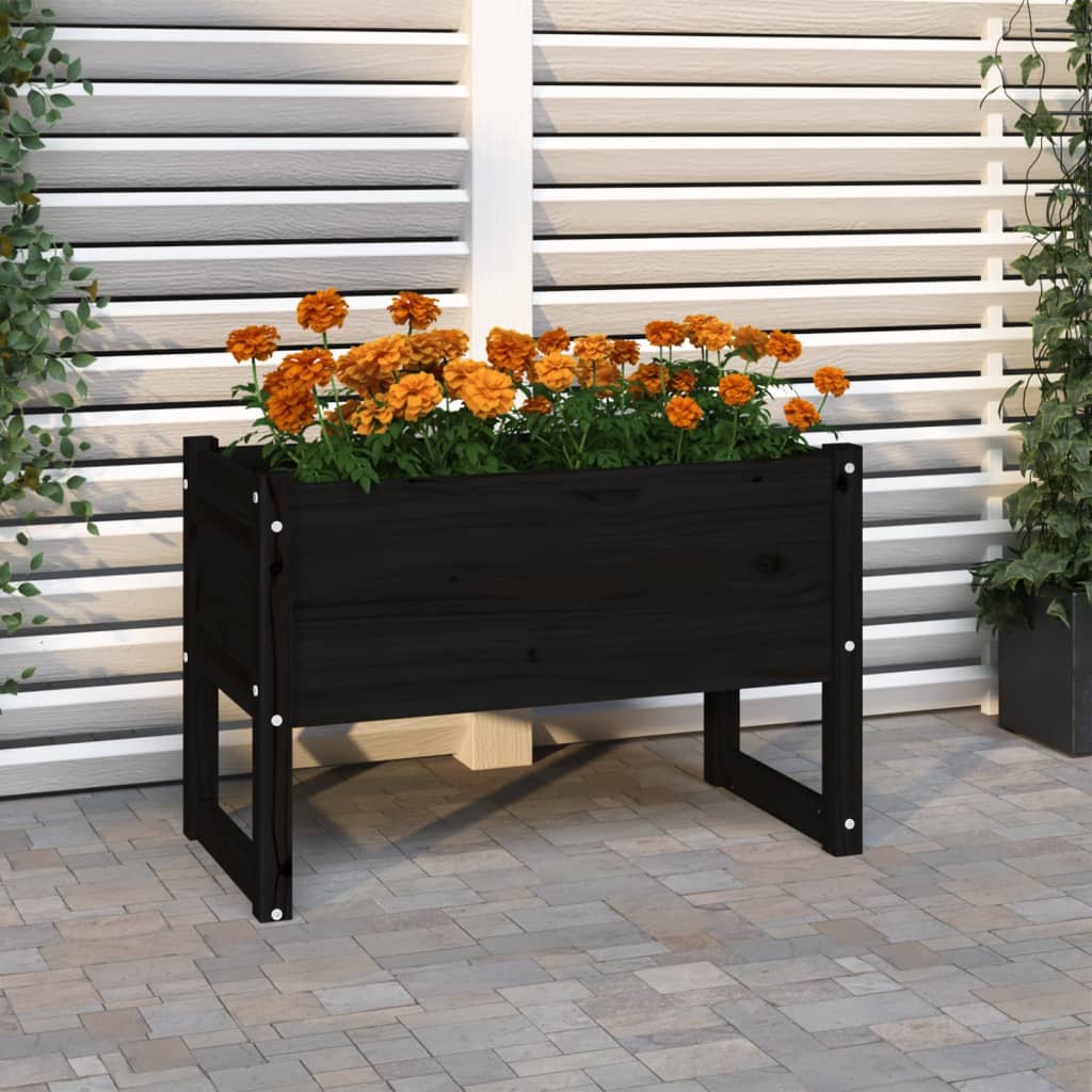 VIDAXL -Planungsbox 78x40x52 cm Festkiefer schwarz