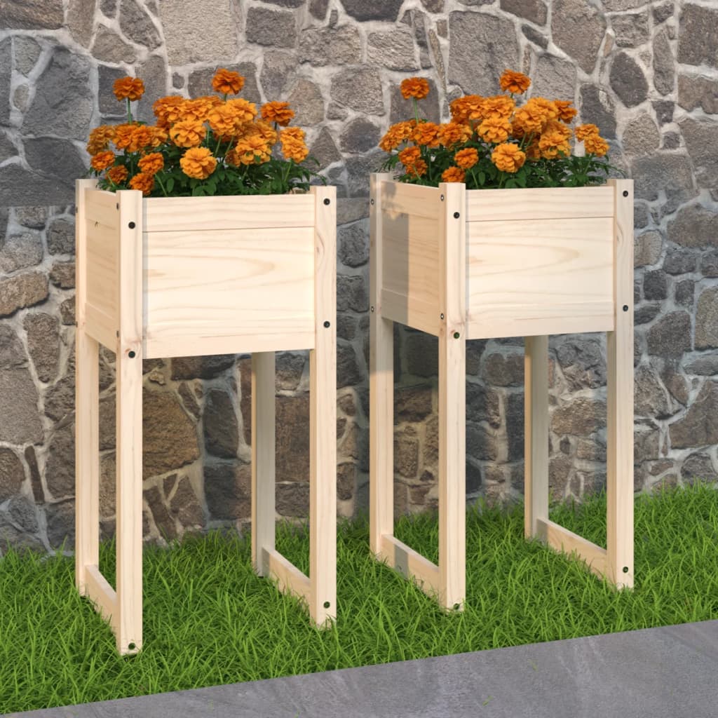 VIDAXL -Pflanzer 2 ST 40x40x81 cm Festkiefer