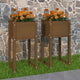Vidaxl Pflanzer 2 ST 40x40x81 cm Festkiefer Honigbraun