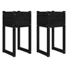 VIDAXL -Pflanzer 2 ST 40x40x81 cm Festkiefer schwarz