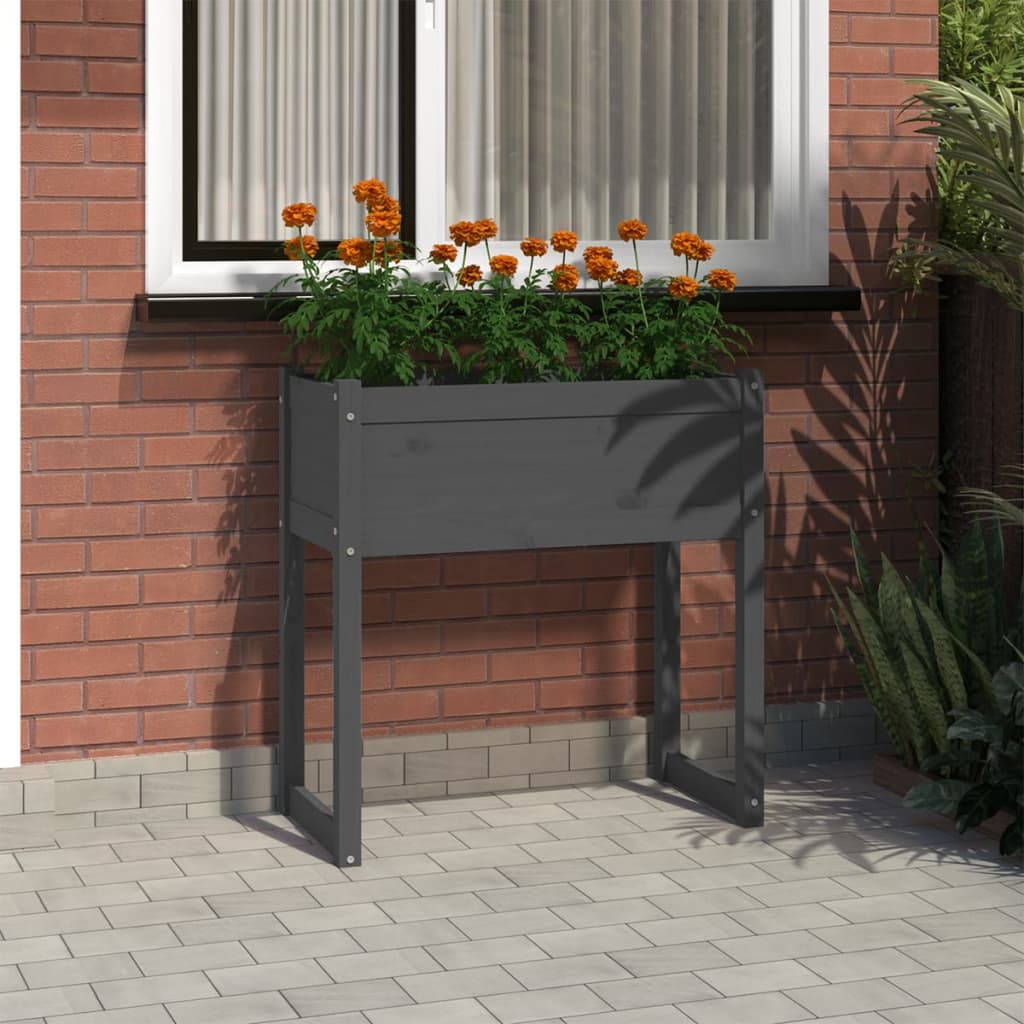 VIDAXL -Planungsbox 78x40x81 cm Festkiefergrau