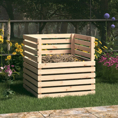 Vidaxx Kompostbehälter 80x80x78 cm massives Kiefernholz