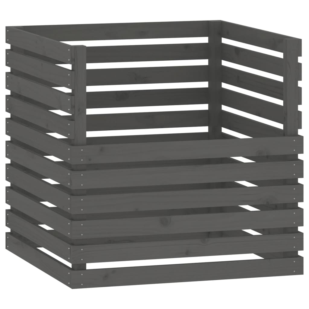 VIDAXL -Kompostbehälter 80x80x78 cm Festkiefergrau
