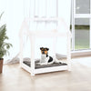Vidaxl Hundebett 61x50x70 cm Festkiefer weiß