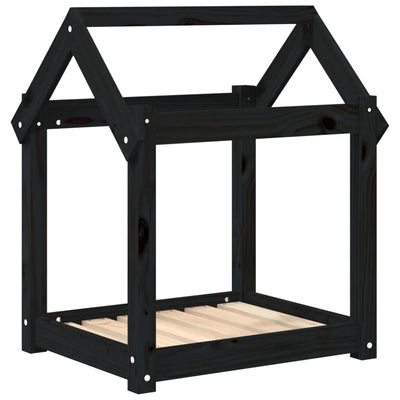 Vidaxl Hundkorb 61x50x70 cm Festkiefer schwarz
