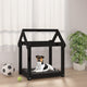Vidaxl Hundkorb 61x50x70 cm Festkiefer schwarz