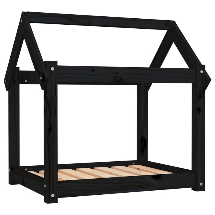 Vidaxl Hundekorb 71x55x70 cm Festkiefer schwarz