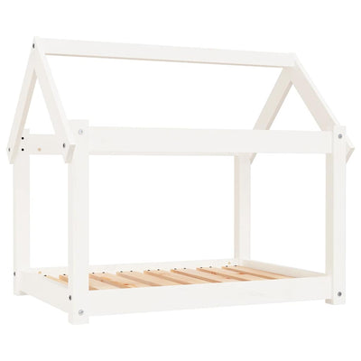 Vidaxl Hundebett 81x60x70 cm Festkiefer weiß