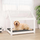 Vidaxl Hundebett 81x60x70 cm Festkiefer weiß