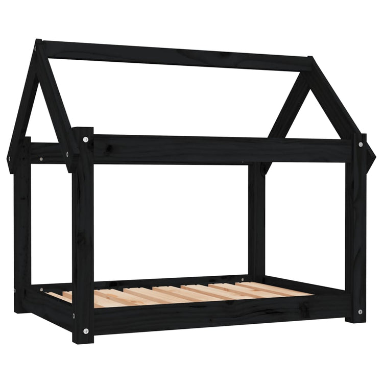 Vidaxl Hundekorb 81x60x70 cm Festkiefer schwarz