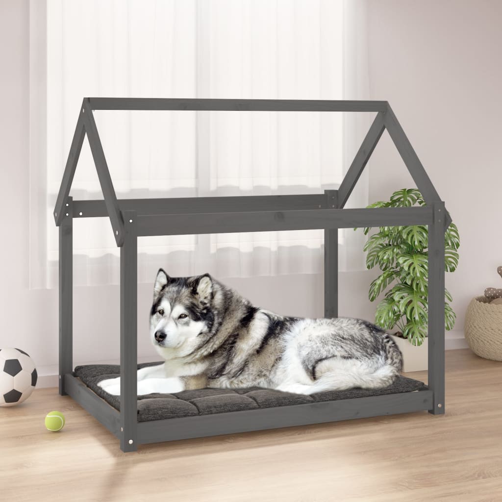 Vidaxl Hundekorb 111x80x100 cm Festkiefergrau